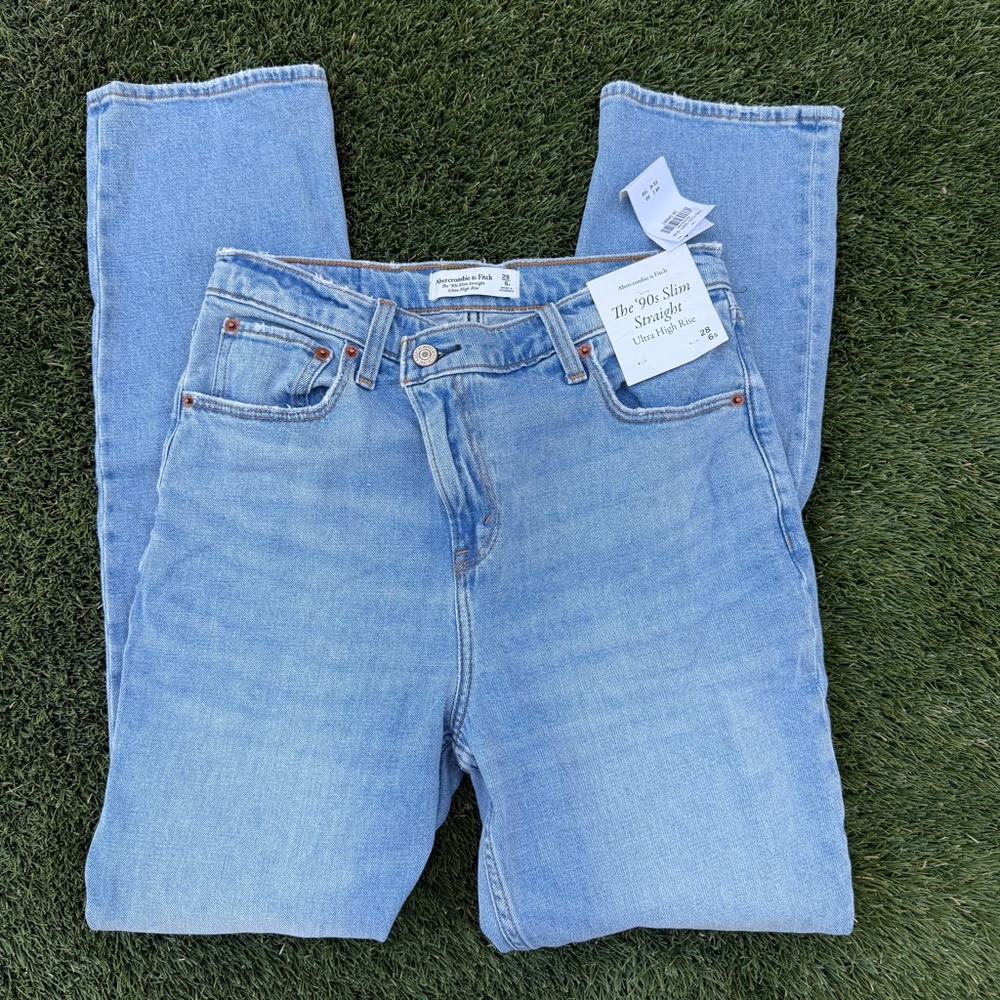 Abercrombie & Fitch Light Blue Straight Leg Jeans